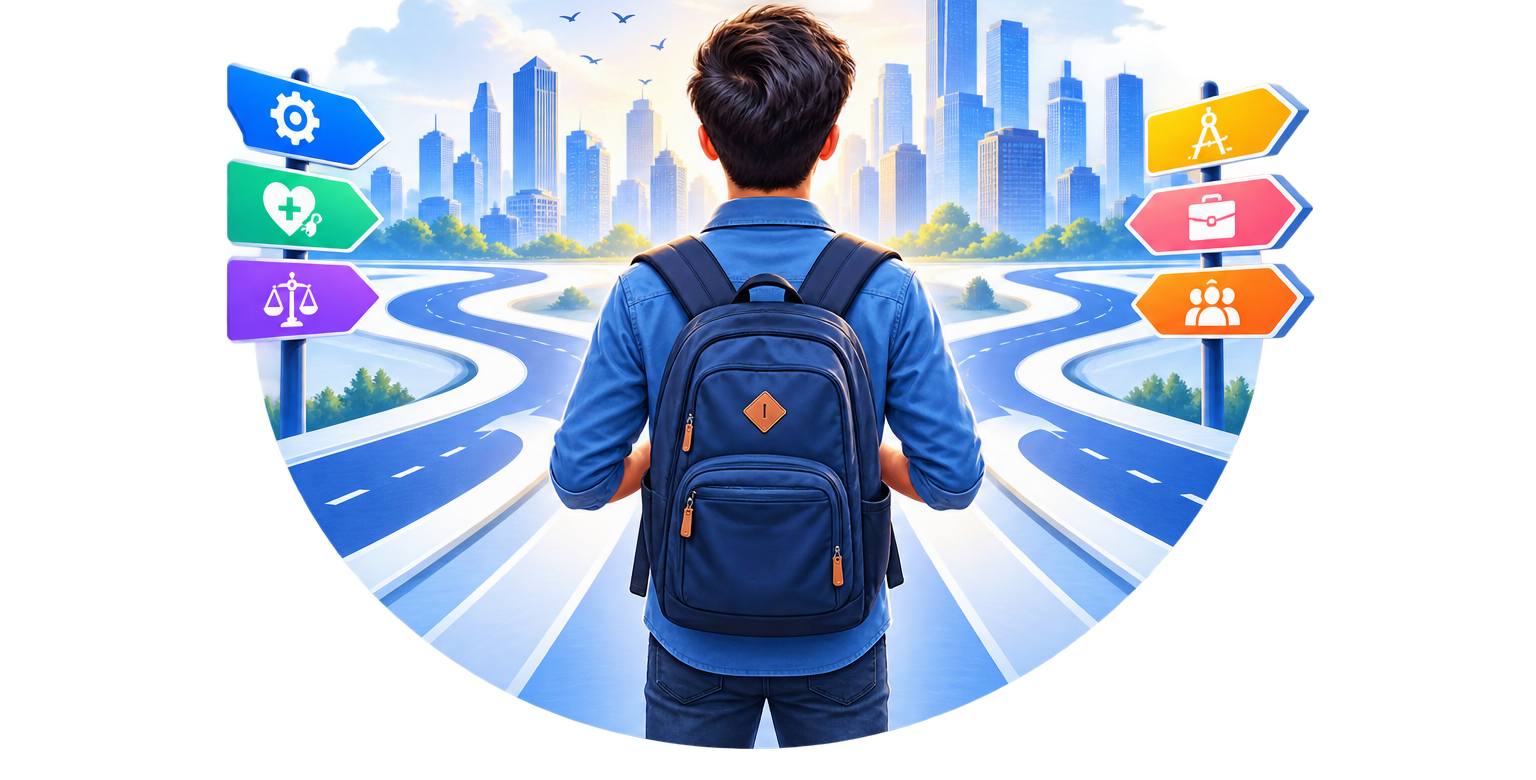 Student exploring career paths